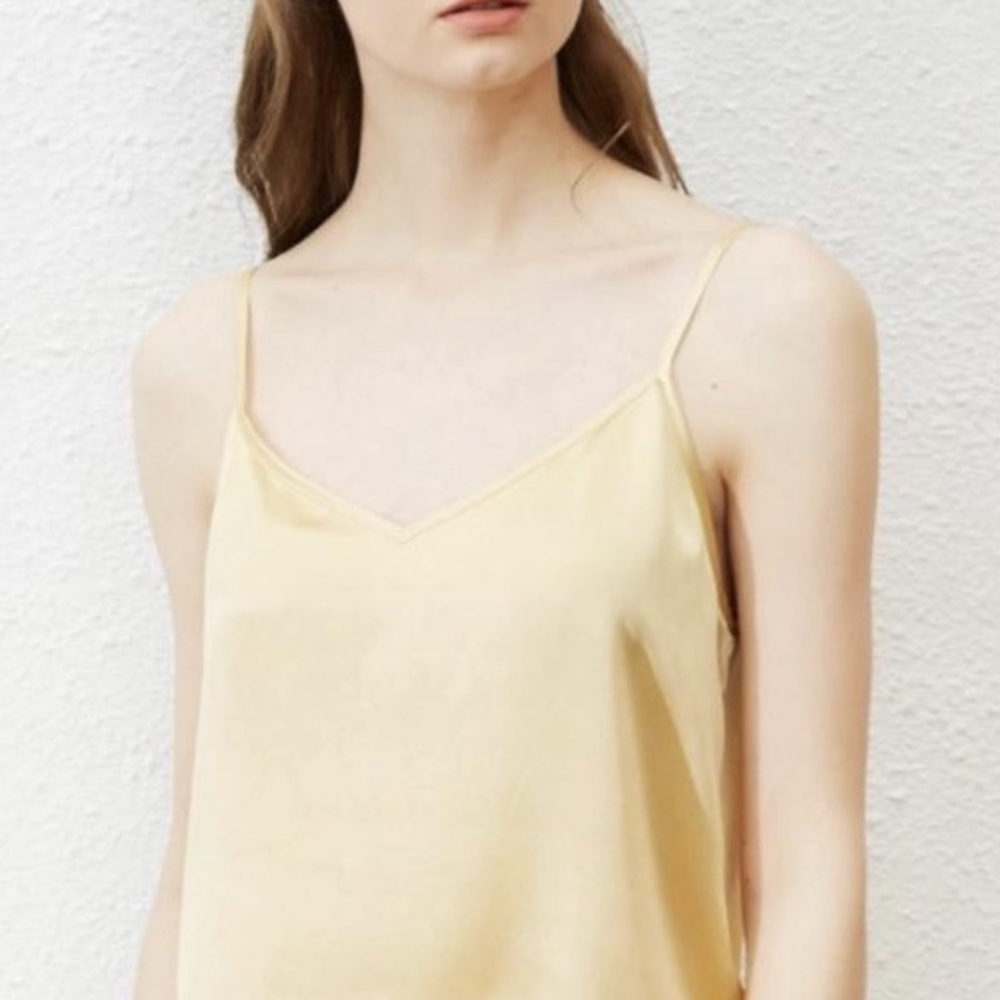 Lily Silk V Neck Front  and Back Camisole